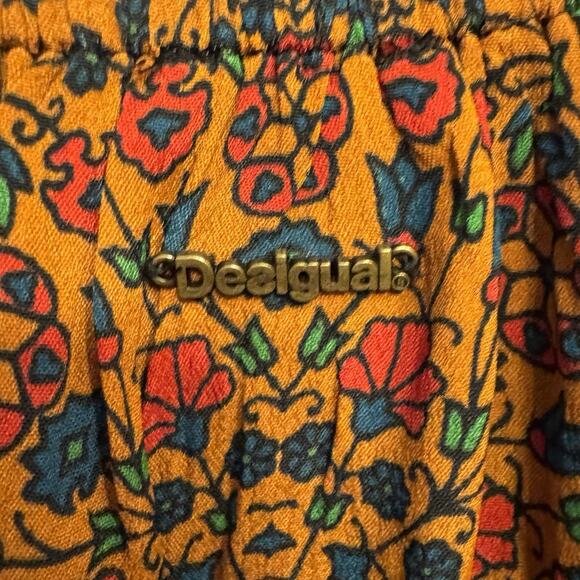 Desigual Blouse XL Womens Top Artsy Art To Wear Boho Festival Floral Paisley - Picture 6 of 11